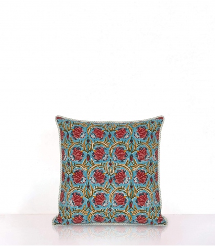 Housse de coussin Jaipur bleu clair