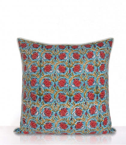 Taie d'oreiller Jaipur bleu clair