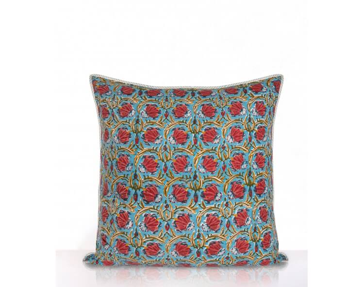 Taie d'oreiller Jaipur bleu clair