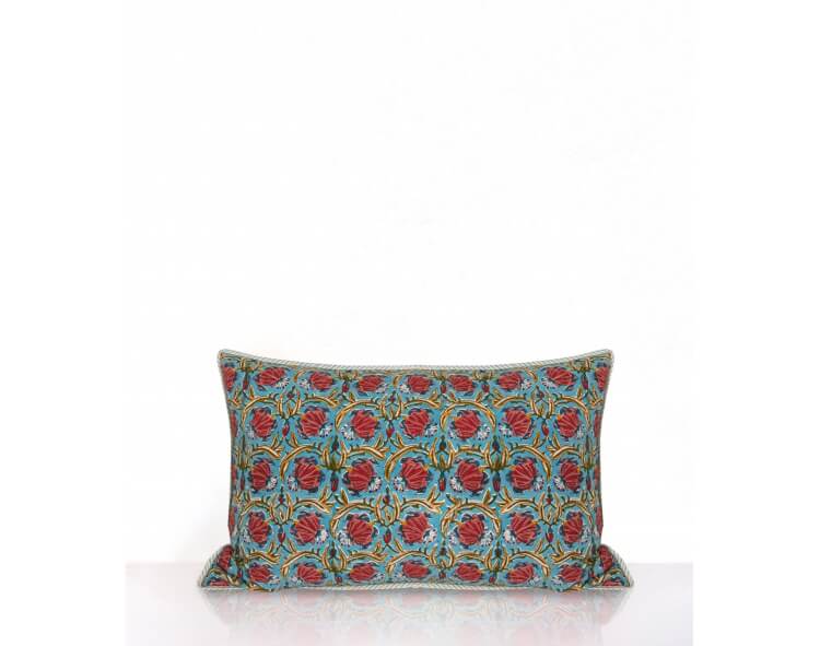 Housse de coussin rectangulaire Jaipur bleu clair