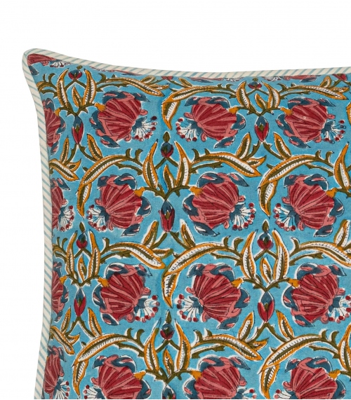 Rectangle cushion cover Jaipur light blue