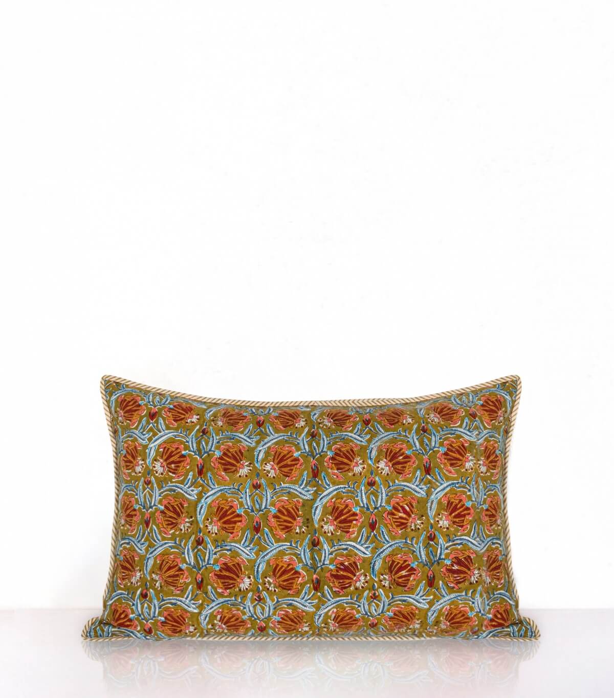 Housse de coussin rectangulaire Jaipur olive