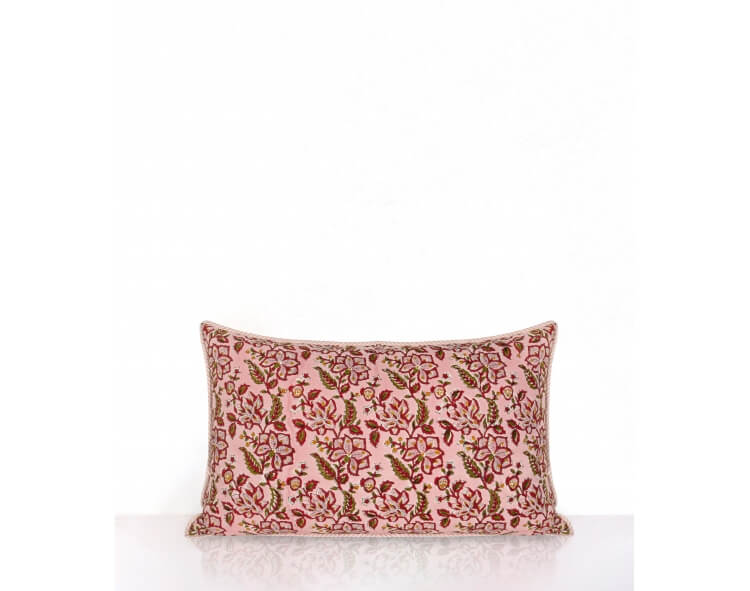 Housse de coussin rectangle Rang rose pâle