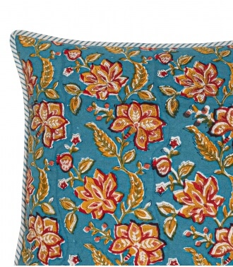 Rang blue Rectangle cushion cover