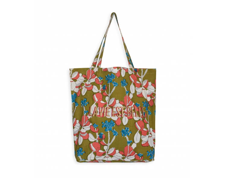 Indian tote bag LVB Iris olive