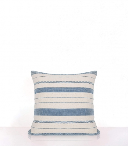 Housse de coussin ethnique 40x40 cm - Asom bleue