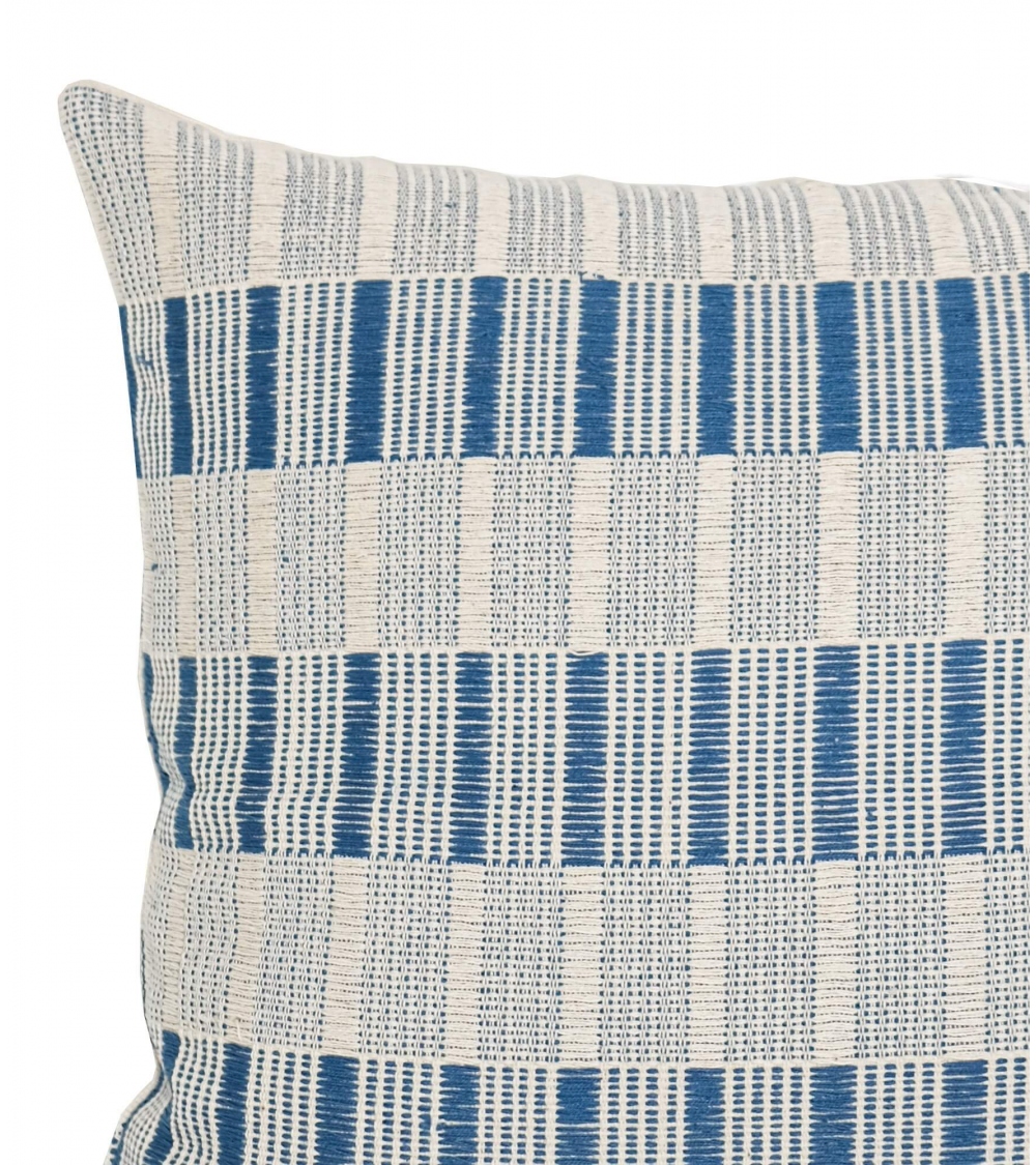Woven cushion cover 16x16 inches Asom blue Jamini