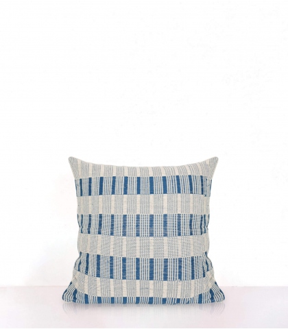 Housse de coussin ethnique 40x40 cm - bleue