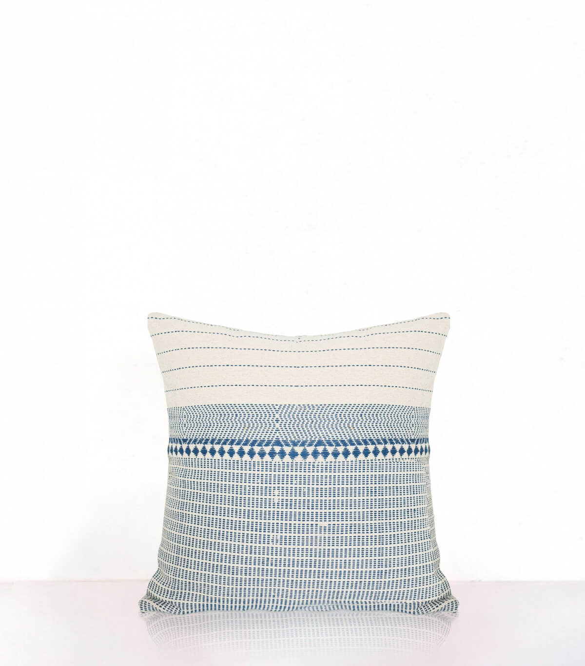 Housse de coussin indienne 40x40 cm - bleue