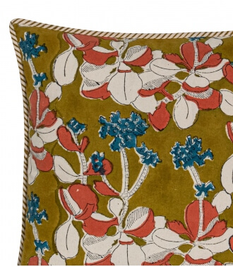 Square cushion cover - olive