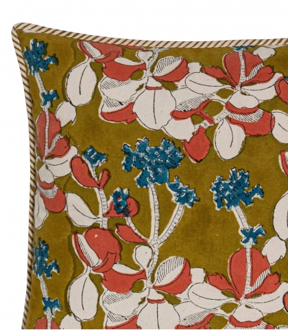 Housse de coussin carrée - olive