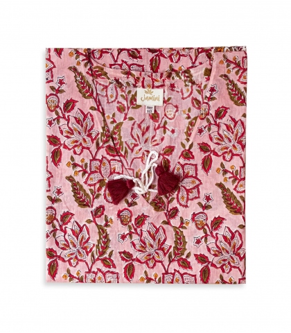 Kaftan court Rang rose pâle