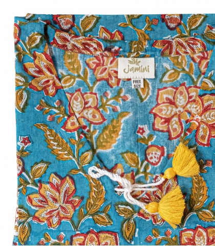 Kaftan indien - bleu