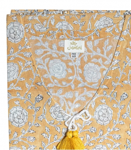 Beach kaftan tan - free size