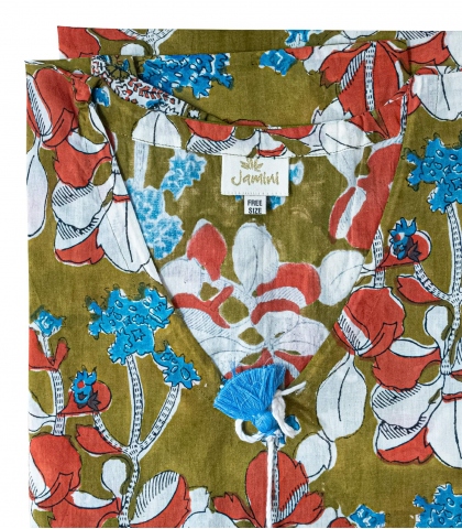 Kaftan indien court - olive