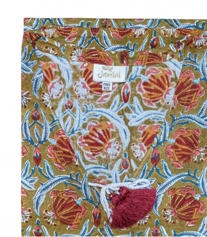 Beach kaftan olive - free size