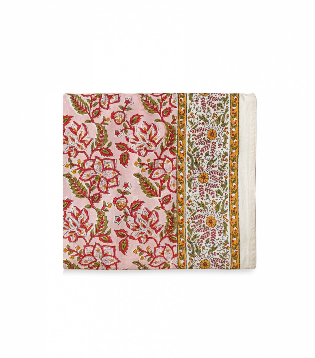 Nappe carrée Rang rose pâle
