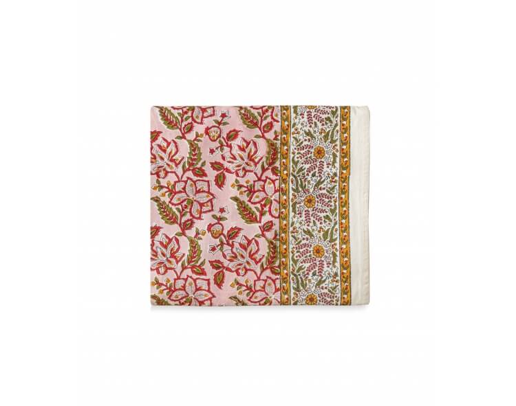 Nappe carrée Rang rose pâle
