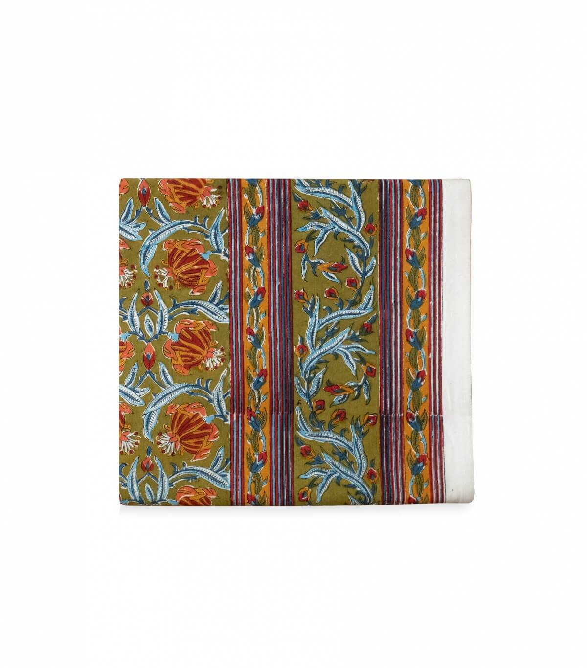 Square table cloth Jaipur olive
