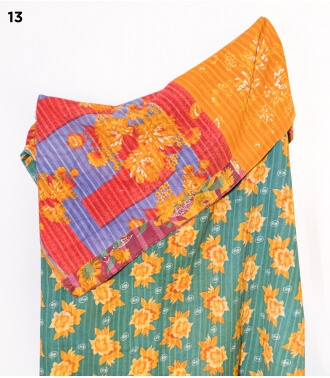 Kantha indien en coton - 234x174 cm