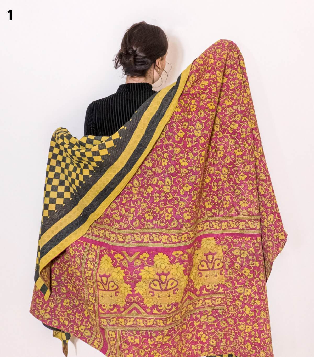 Indian Kantha cotton - 89x56 inches