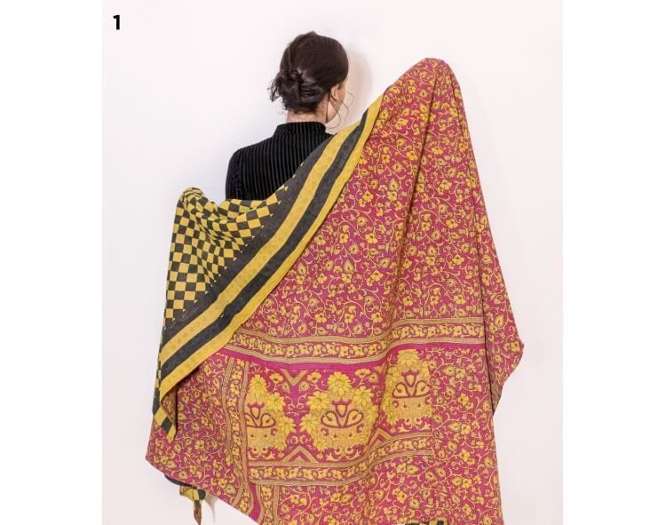 Indian Kantha cotton - 89x56 inches