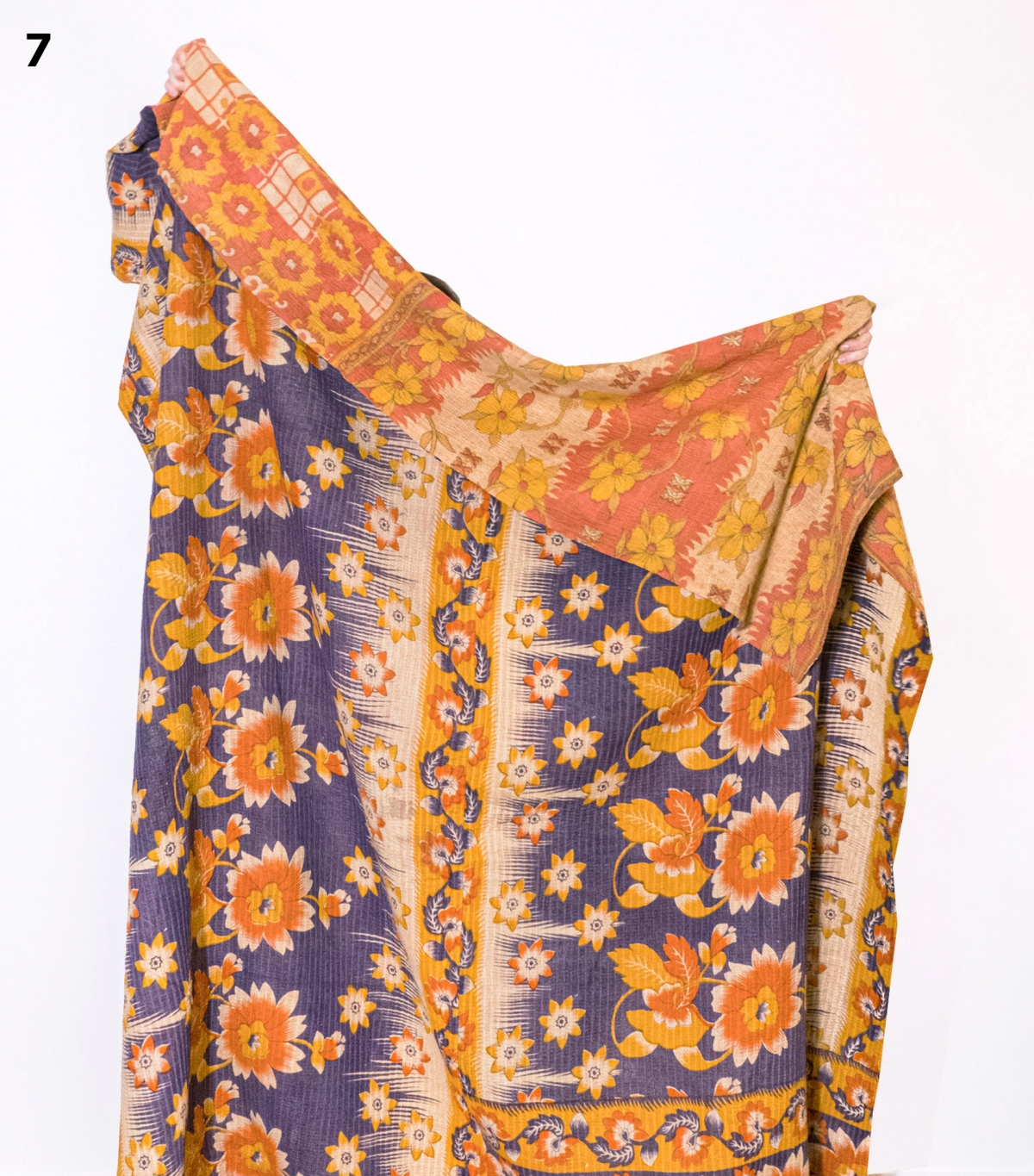 Kantha coton - 180x246 cm