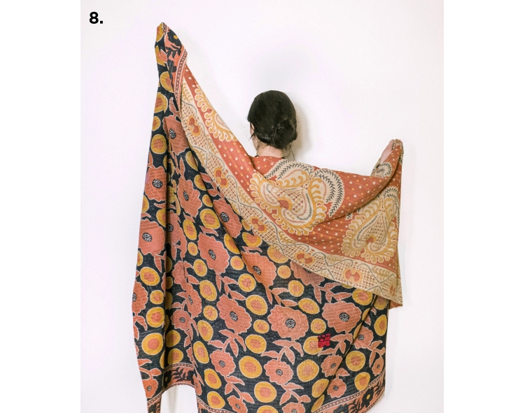 Indian Kantha cotton - 71x97 inches