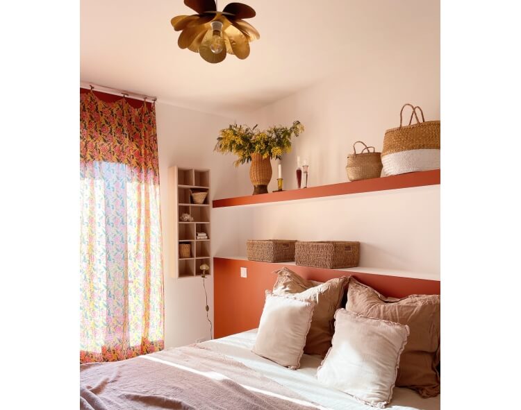 Printed curtain 43x98 inches - multi yellow