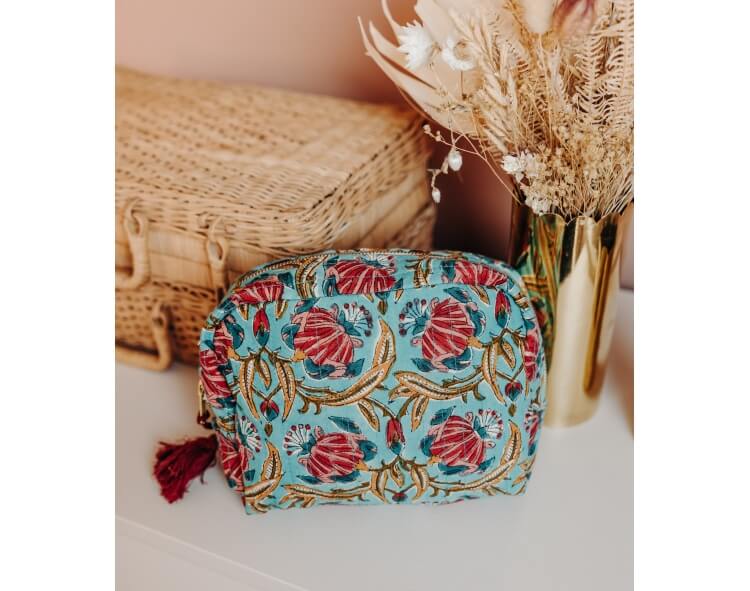 Trousse de voyage 20x14x7,5 cm - Jaipur bleu clair