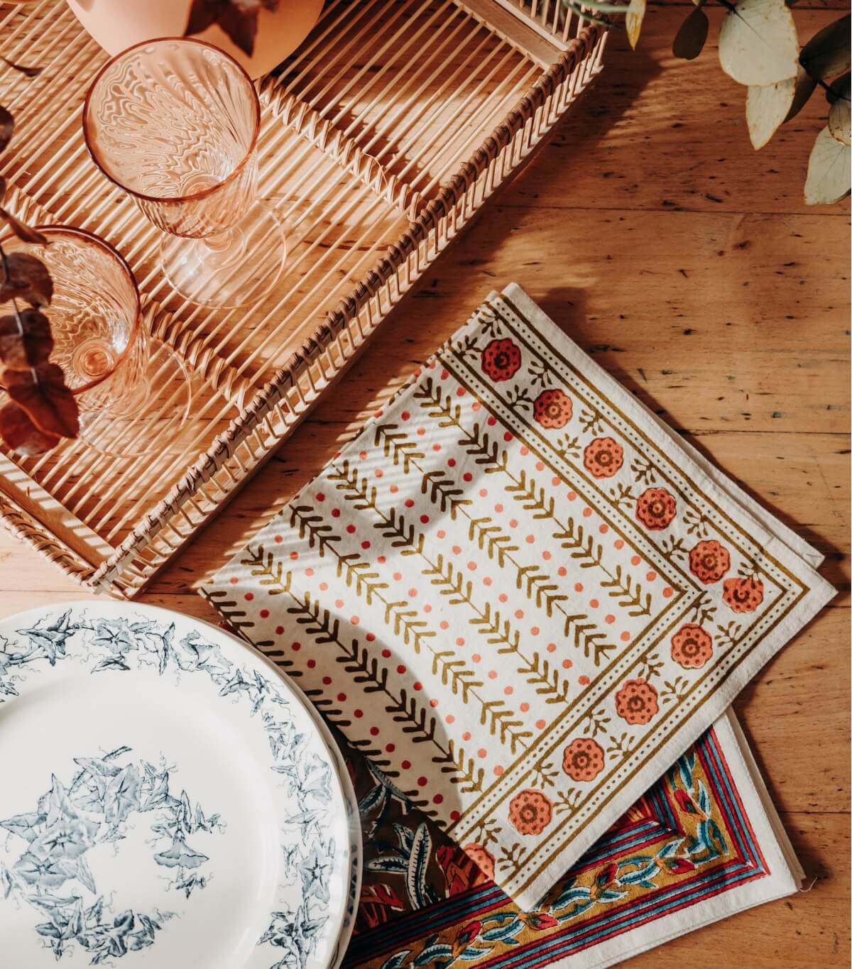 Serviette de table 45x45 cm - Thea olive