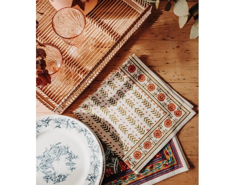 Serviette de table 45x45 cm - Thea olive