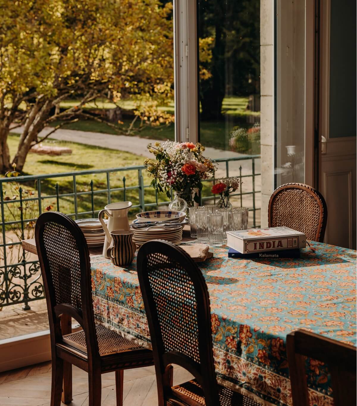 Nappe de table grand format 175x350 cm - Rang bleue