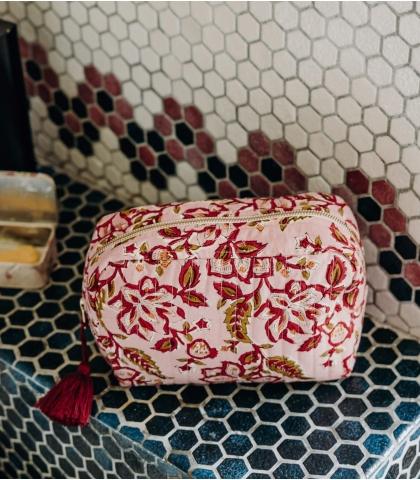 Trousse de toilette 20x14x7,5 cm - Rang rose pâle