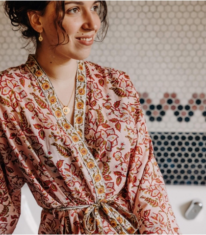 Kimono taille unique - Rang rose pâle