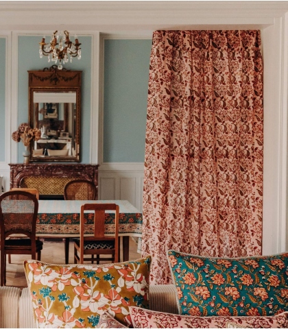 Rideau 110x250 cm - Rang rose pâle
