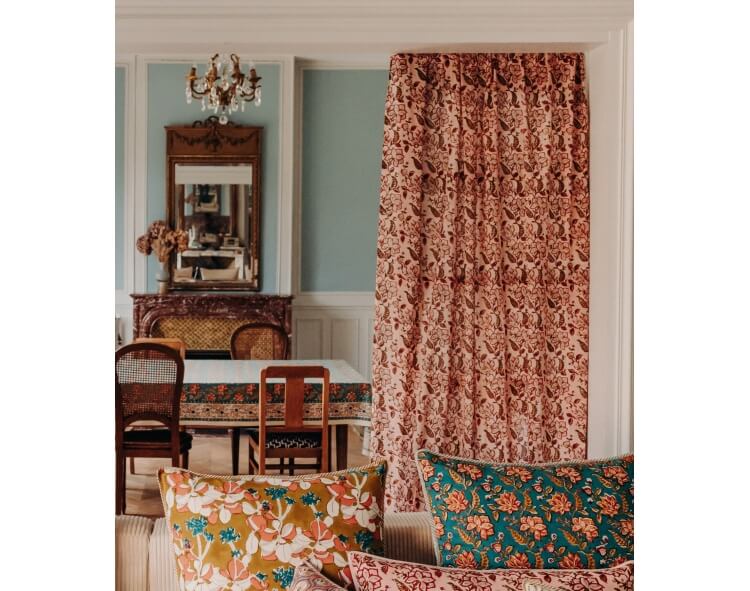 Rideau 110x250 cm - Rang rose pâle