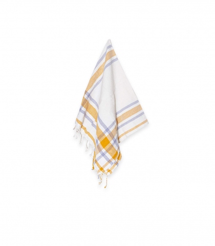 Face towel 16x30 inches- blue mustard