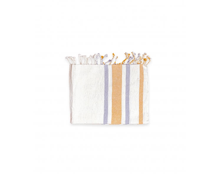 Face towel blue & mustard 16x30 inches