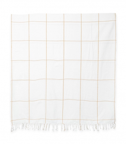 Serviette coton 100x200 cm - moutarde