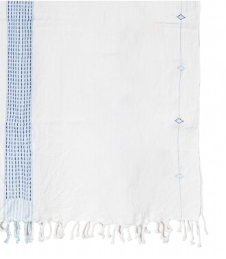 Jamdani blue towel 39x79 inches