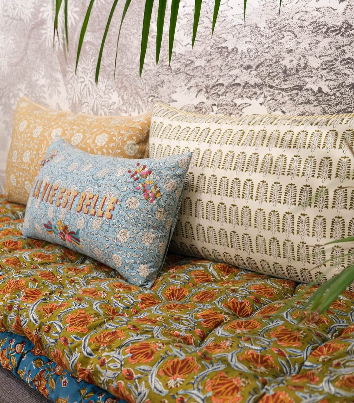 Indian mattress Jaipur olive