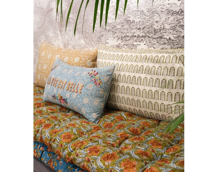 Matelas indien Jaipur olive