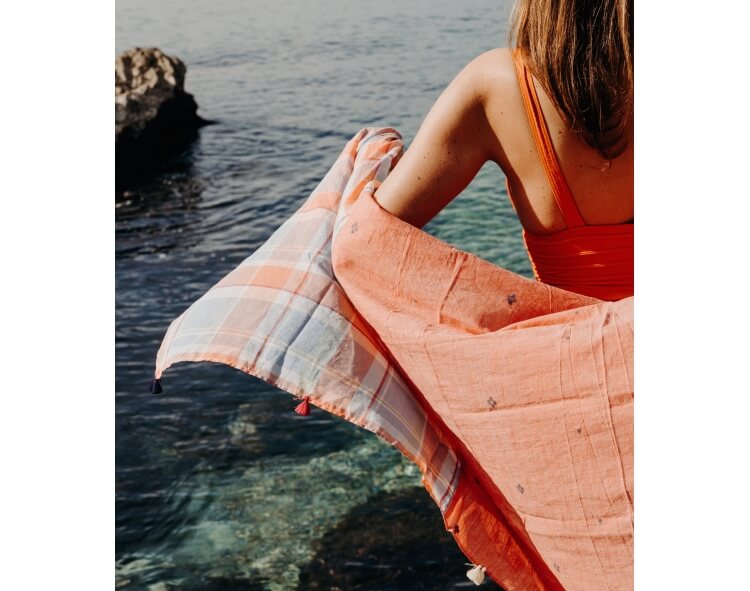 Cotton scarf - 75x28 inches