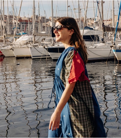 Kaftan plage indigo Janis