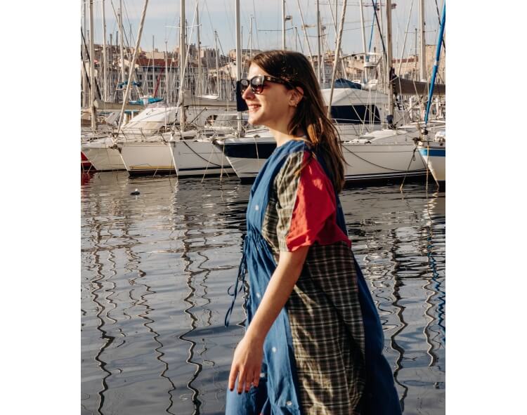 Kaftan plage indigo Janis