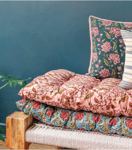 Matelas indien Rang rose pâle