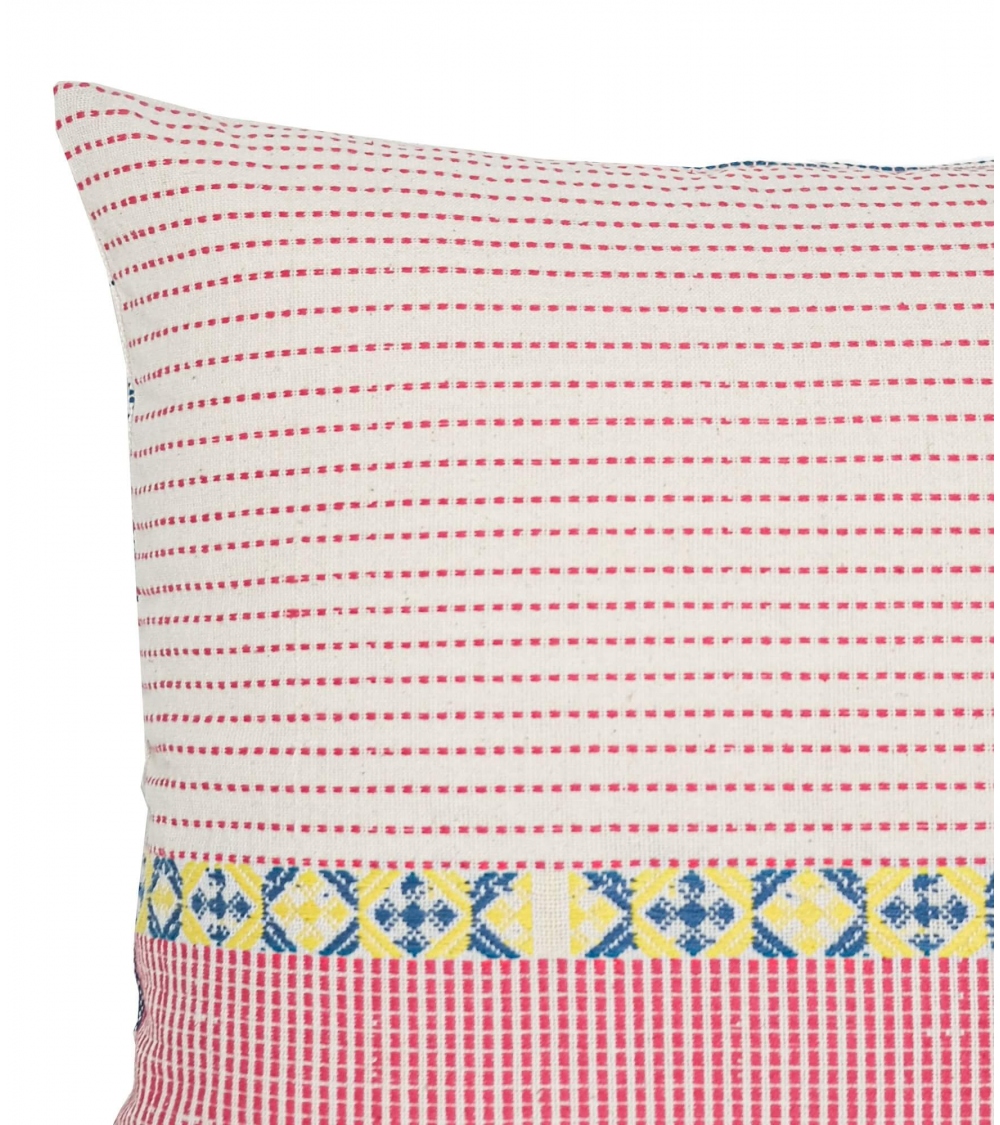 Square pillowcase 24x24 inches in cotton Alom pink Jamini