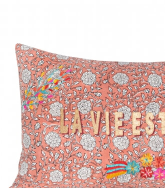 Bana Terracotta cushion cover - 12x20 inches
