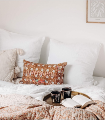 Housse de coussin Bana LVB bronze